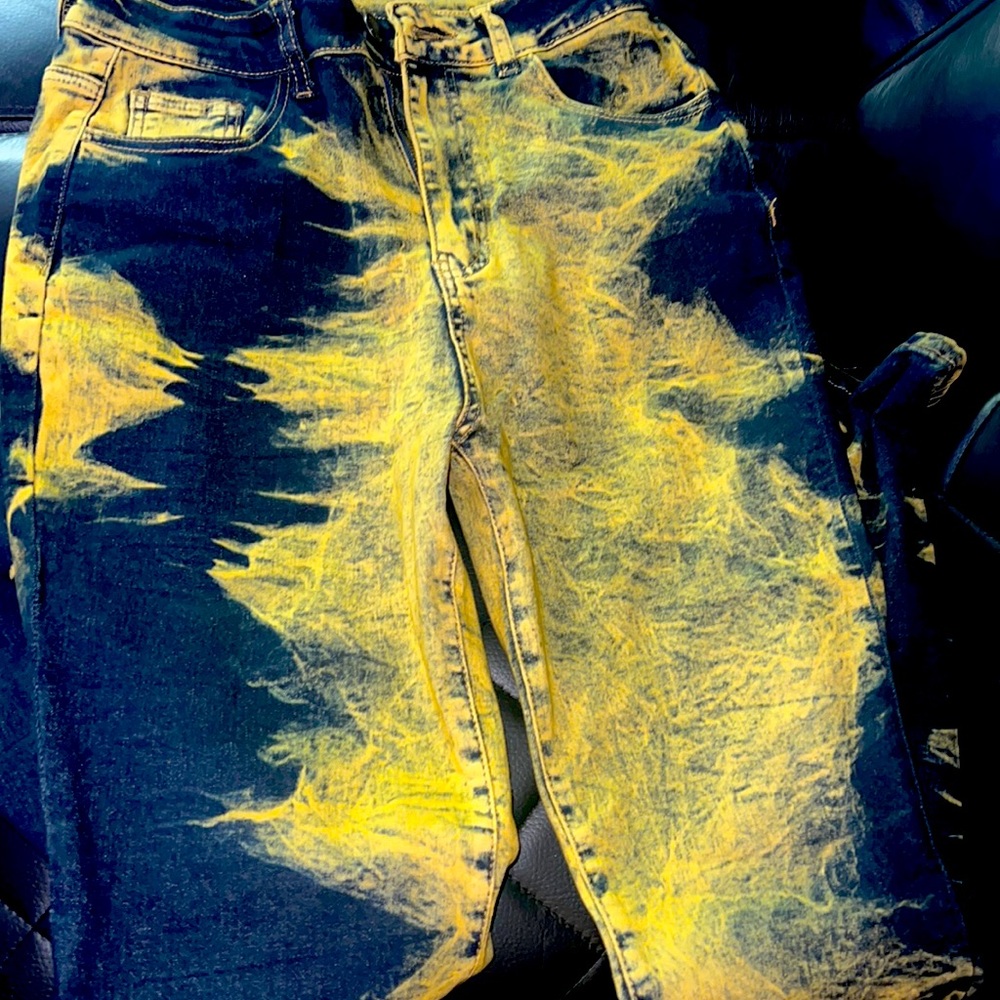 Brand New Women Blue and Yellow Jeans